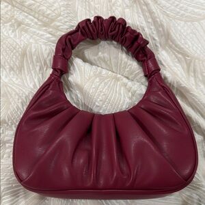 Brand New Elegant Burgundy Women's Scrunchie Bag